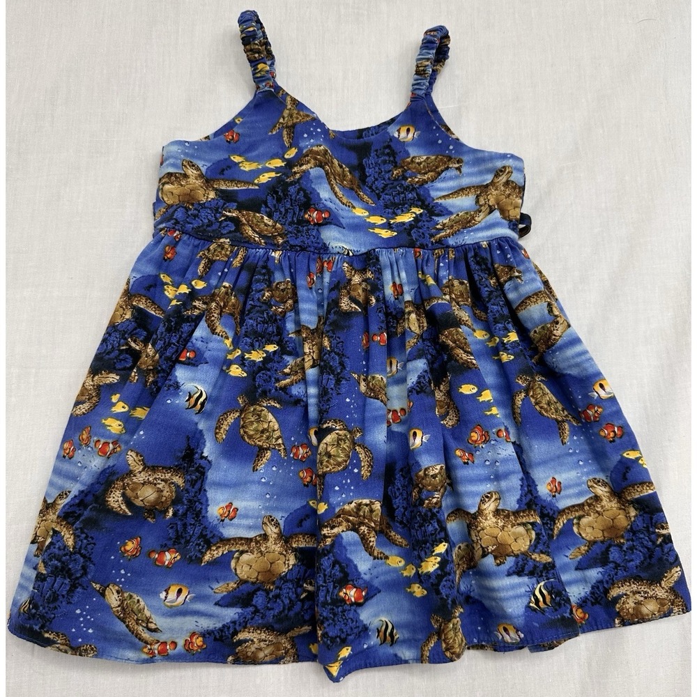 Pacific Apparel Girls Size 1/2 Blue Sleeveless  Cotton